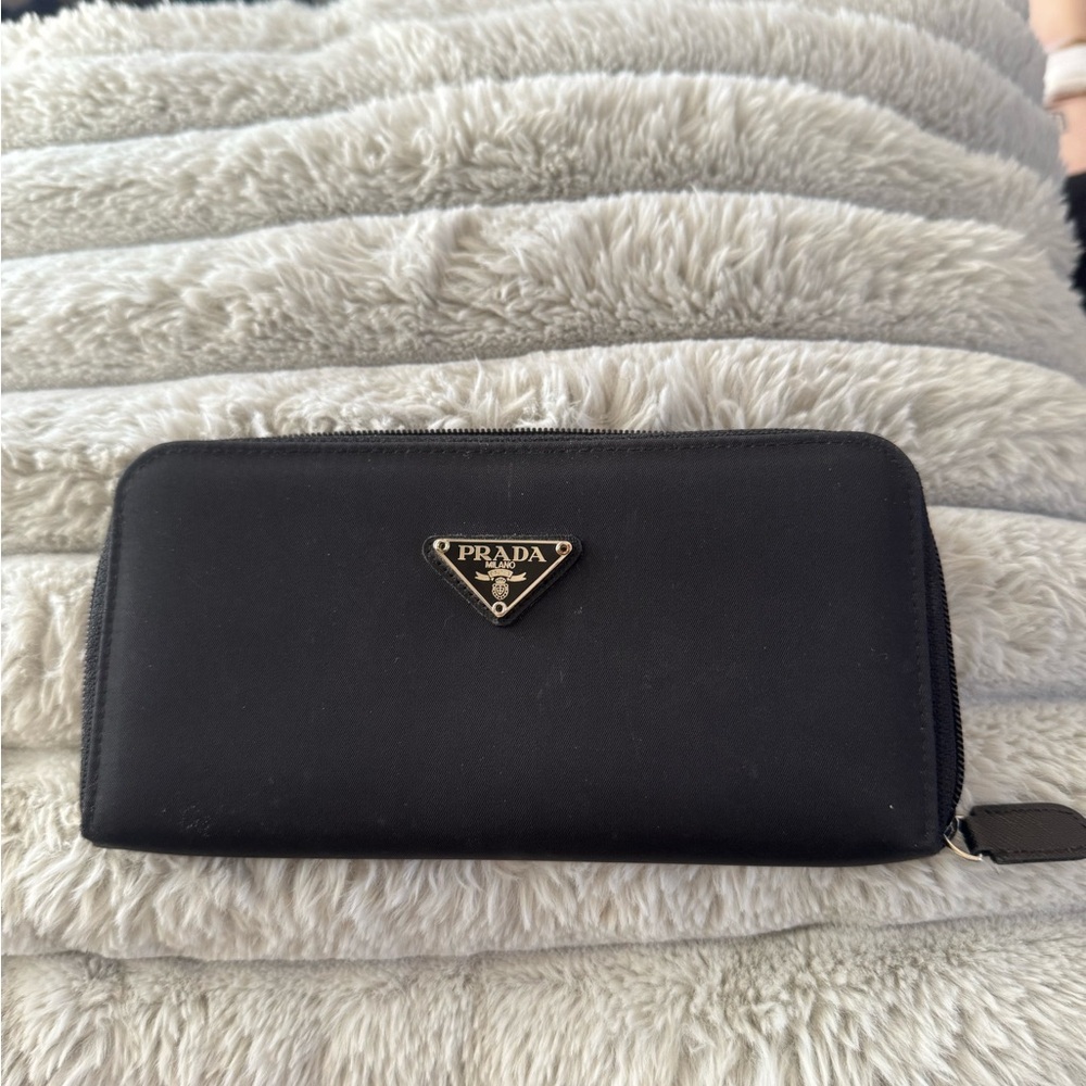 Vintage Prada Black Tessuto nylon wallet